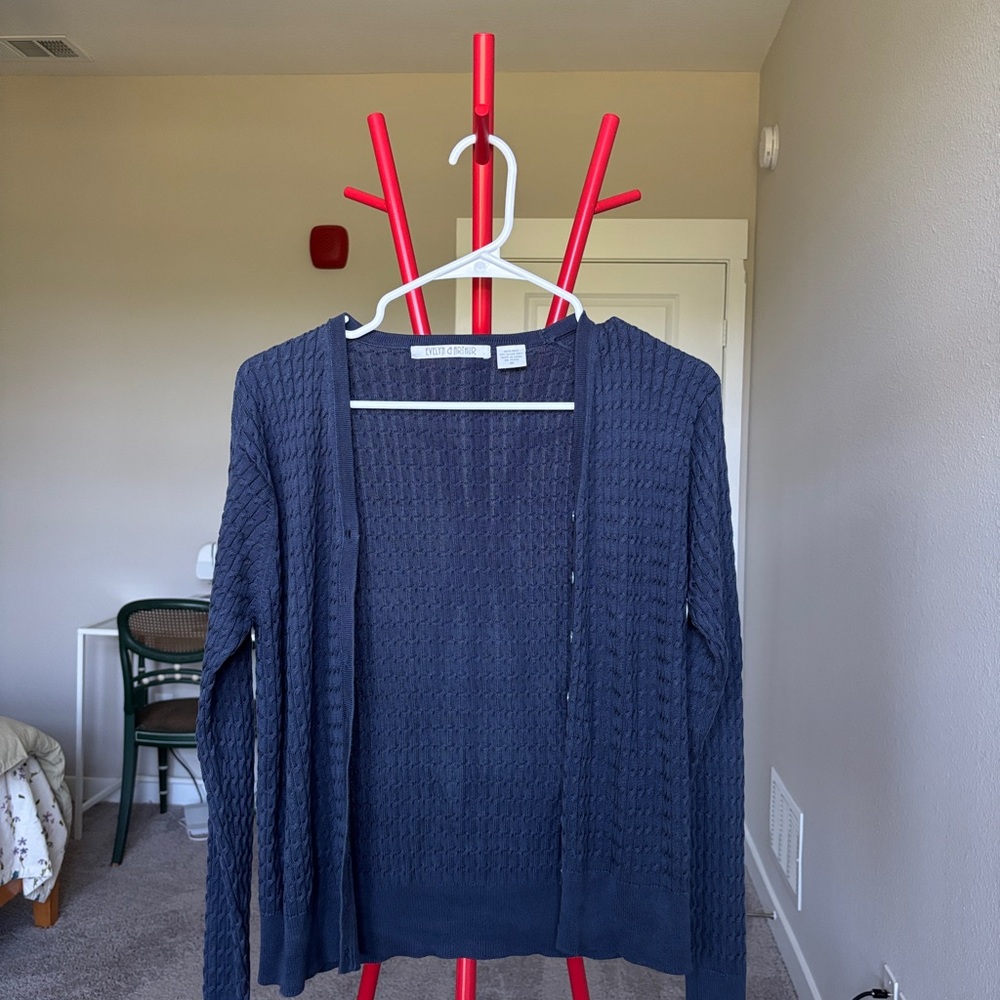 Silk Navy Cardigan